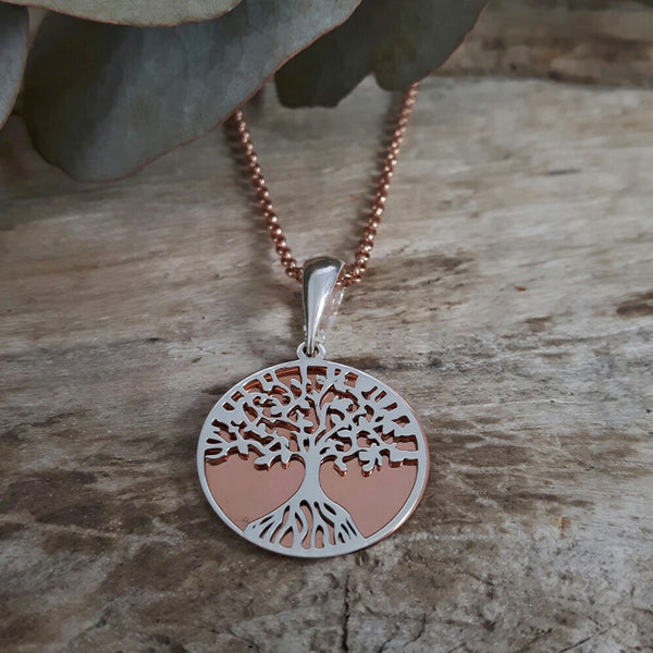 Buy GIVA Rose Gold Tree Of Life Necklace Online